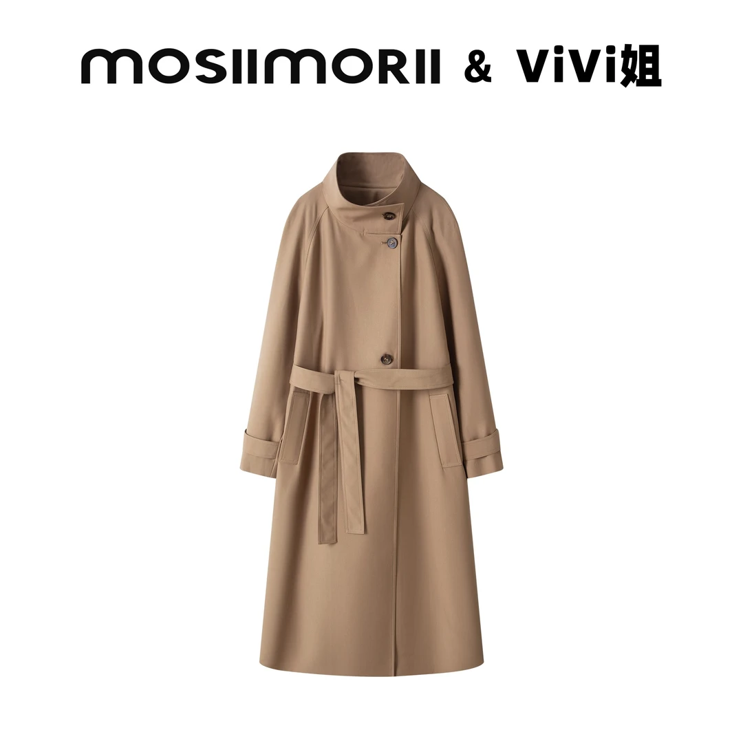 【伦敦风华】洋气春季新款轻奢气场洋气复古高级感立领风衣外套女