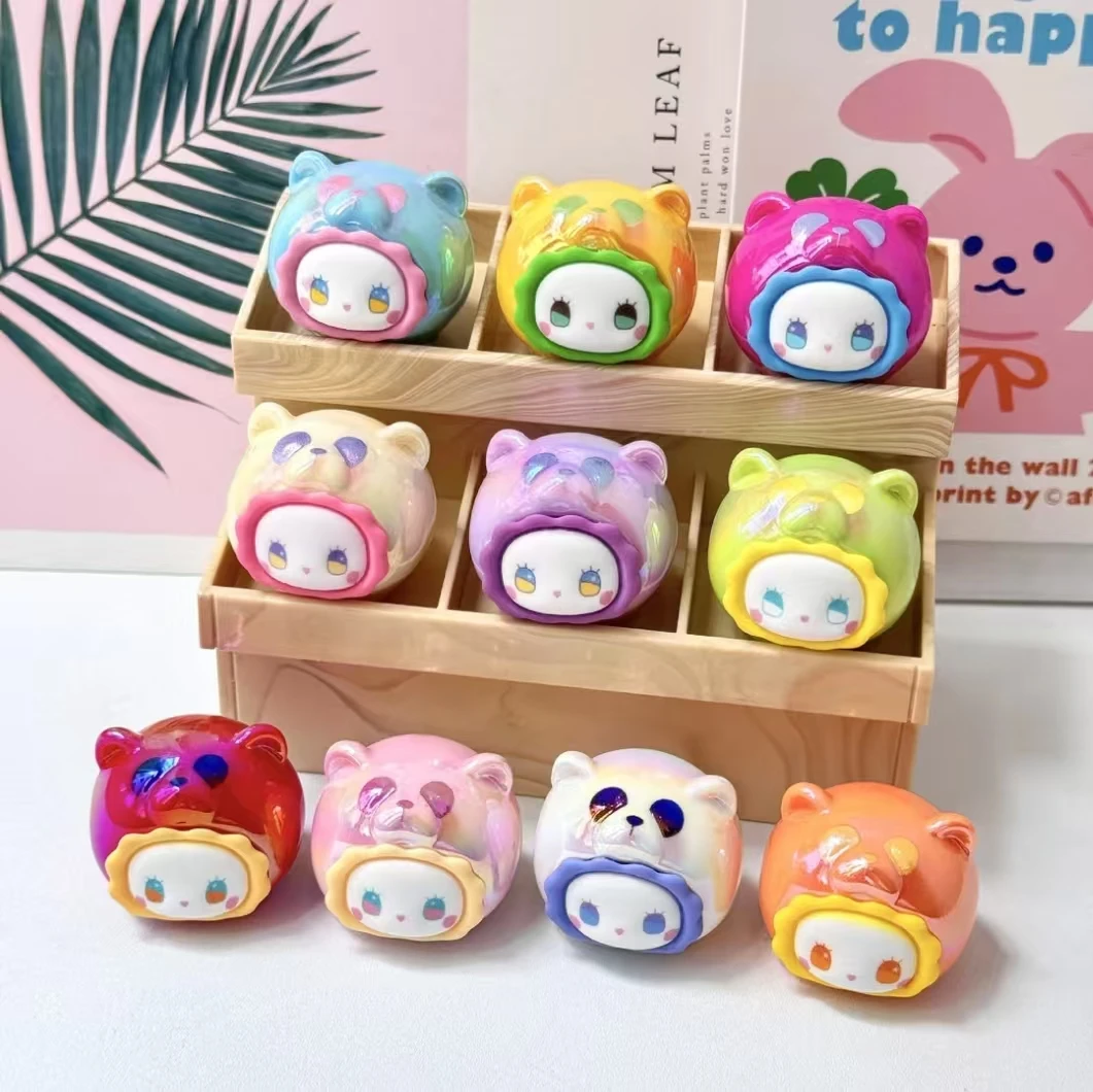 电镀夜光秘境小熊头创意摆件