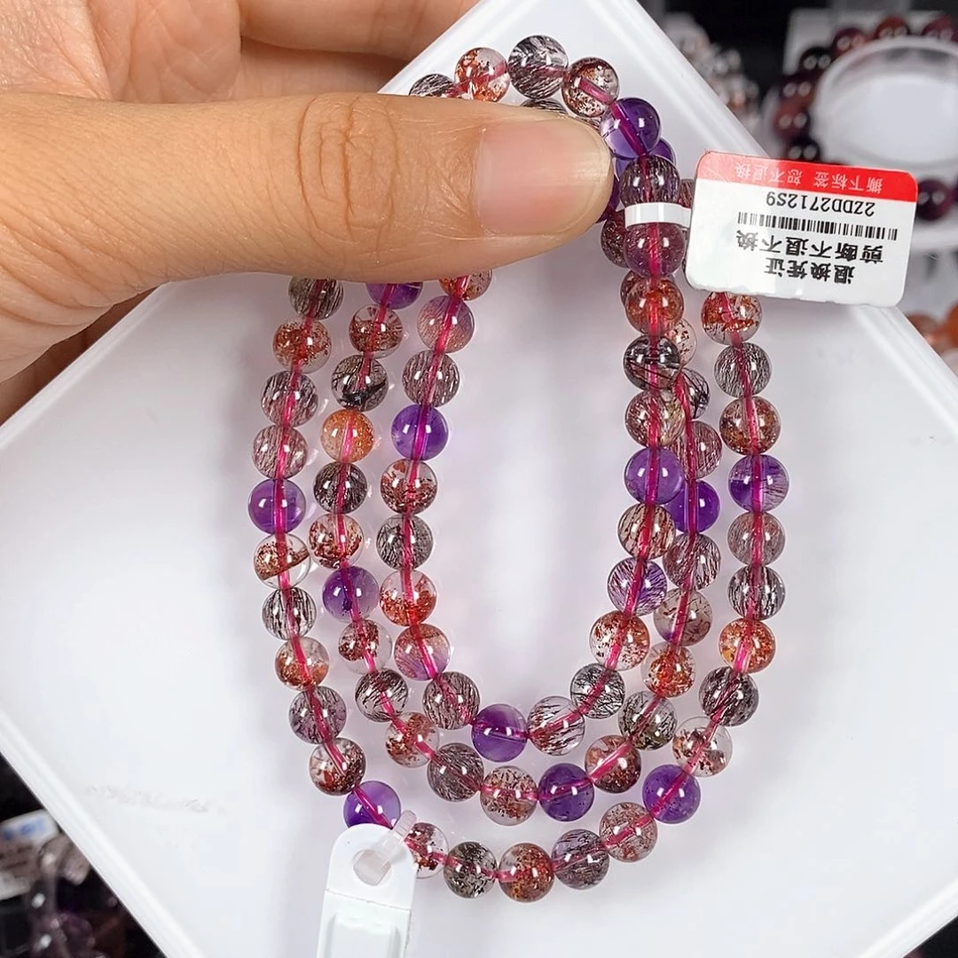 水晶手链未镶嵌多圈手链6.8