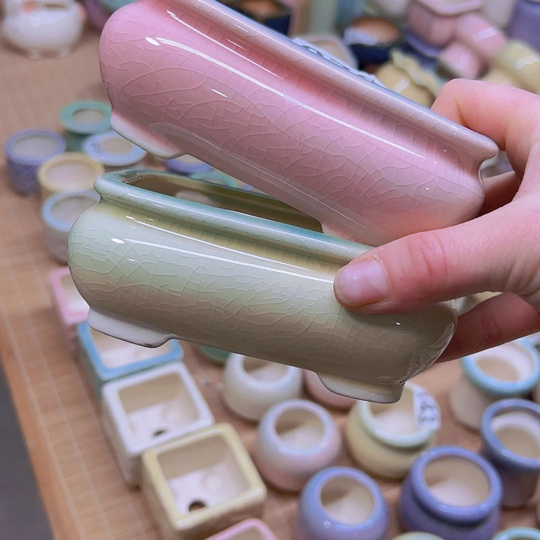 红陶陶瓷花盆当场满12包邮