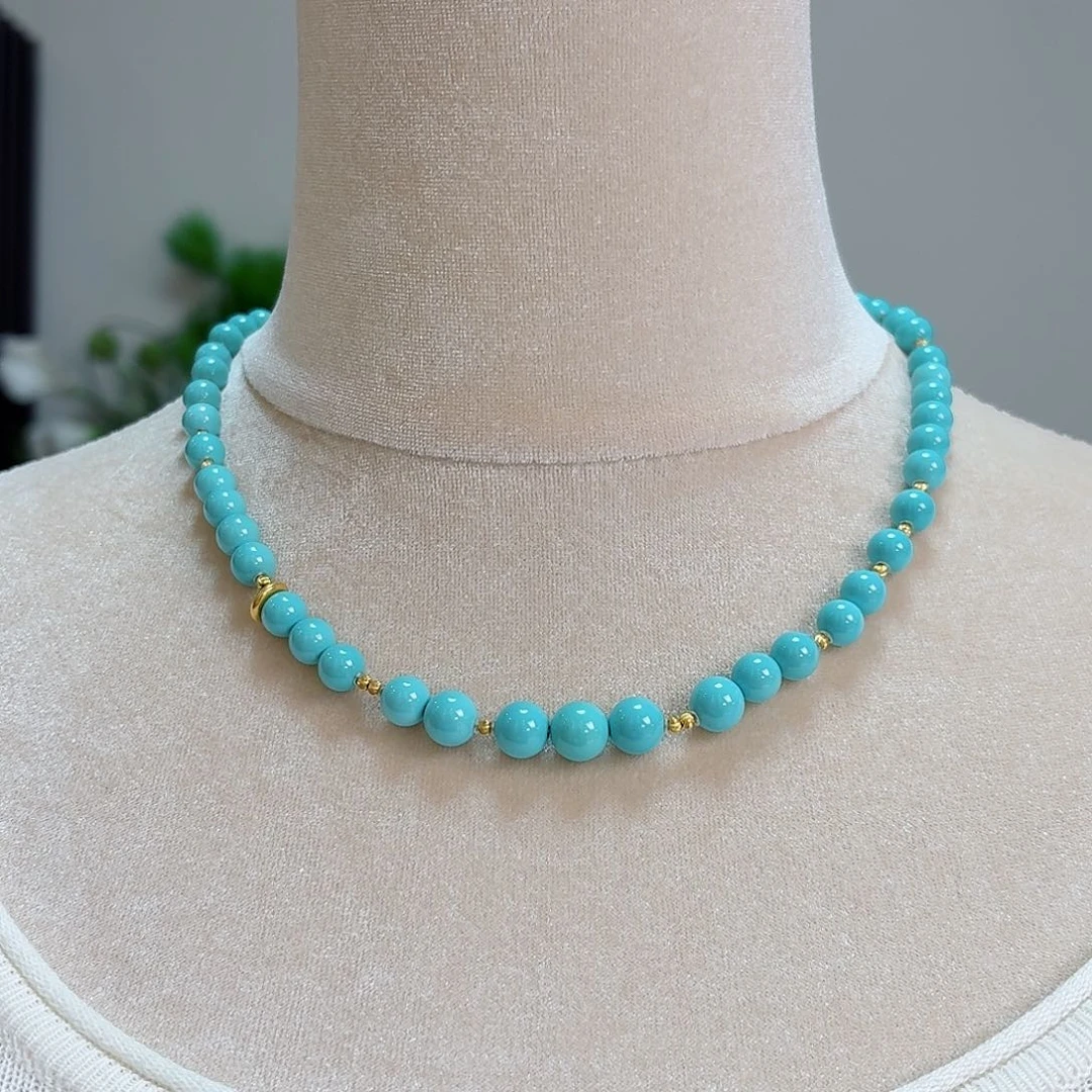 绿松石18K金镶嵌珠宝奇石