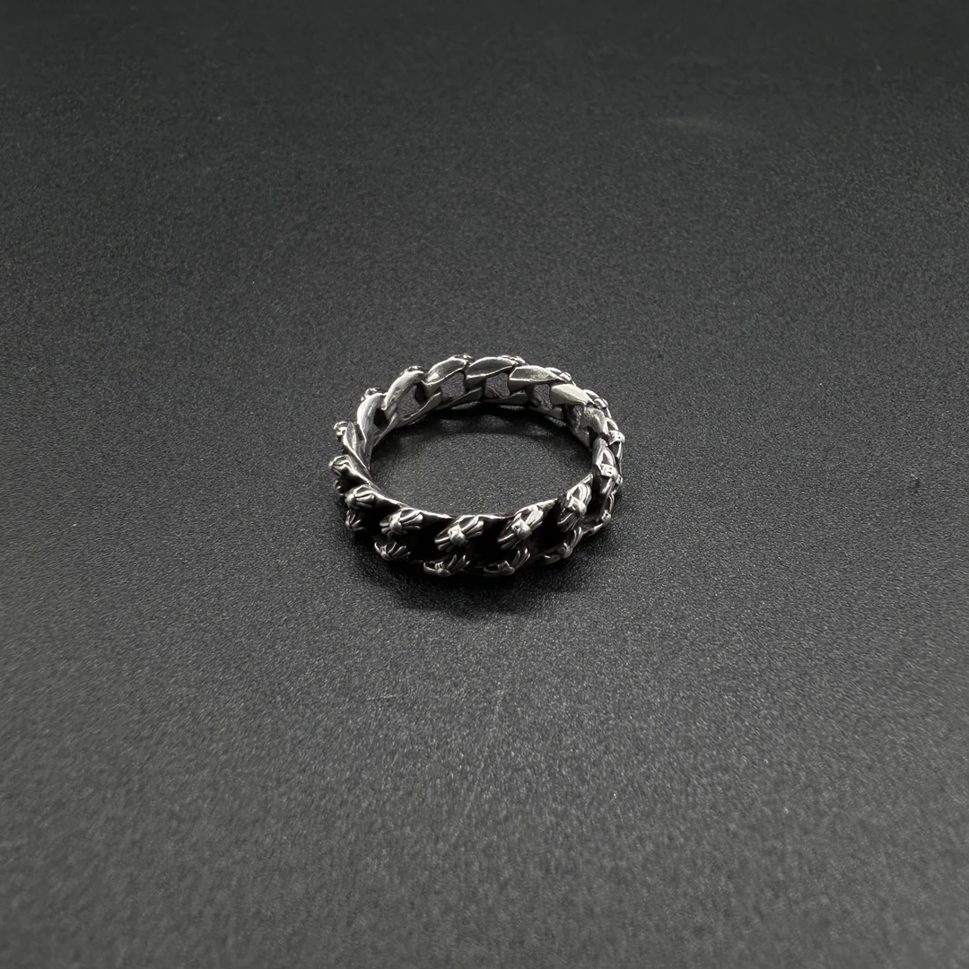 95新 Chrome Hearts/克罗心 jp909 麻花戒指 10.5码 06156