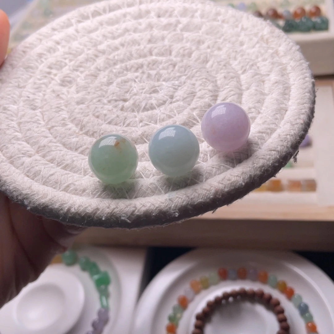 未镶嵌手链翡翠卡12.5马卡龙一组