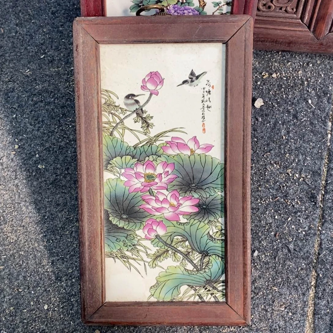 瓷片30*16 景德镇瓷板画柴窑烧制