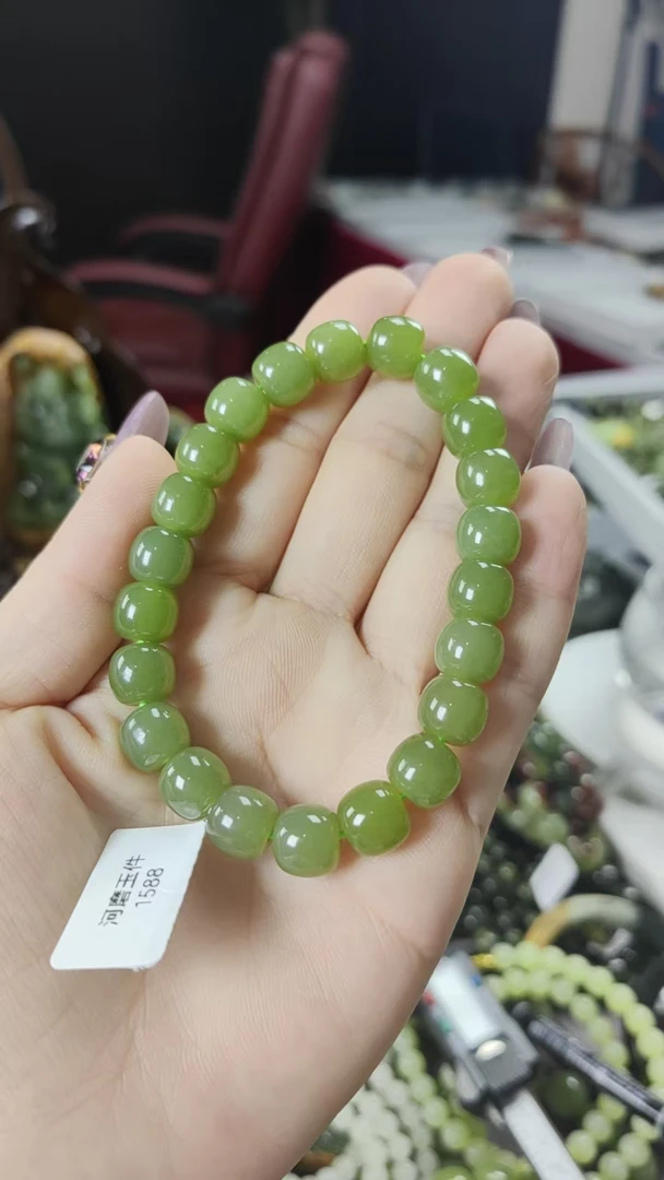透闪石河磨玉手串