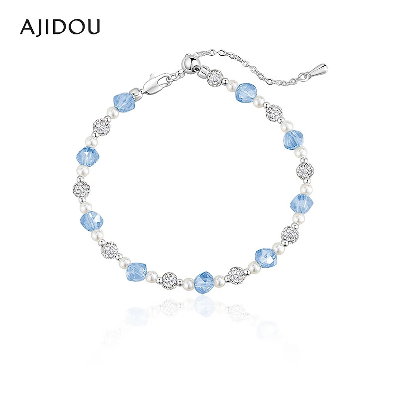 非金属仿水晶手链 AJIDOU阿吉豆手链女款仿水晶珍珠手串【JF】