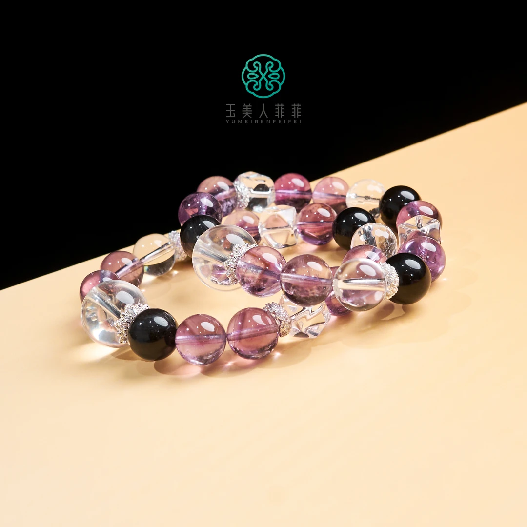 菲菲珠宝好~水晶单圈圆珠手串约11mm+/多样性发一