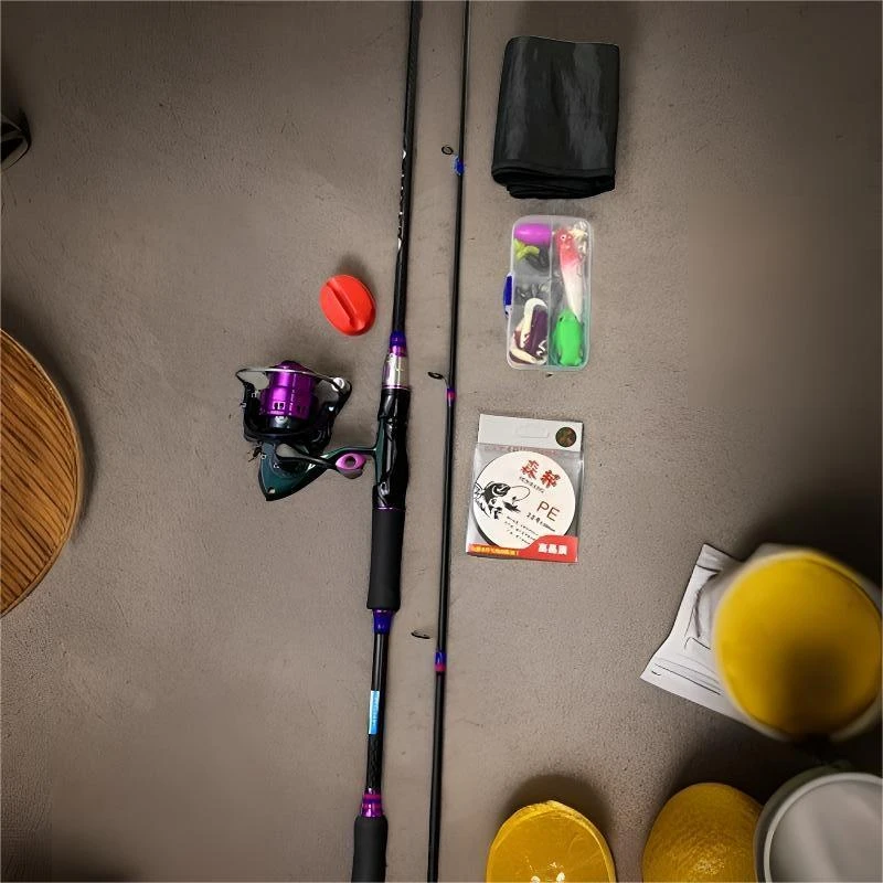 【ML】硬度碳素路亚竿新手套装路亚路滑泛用竿直柄微物远投全套