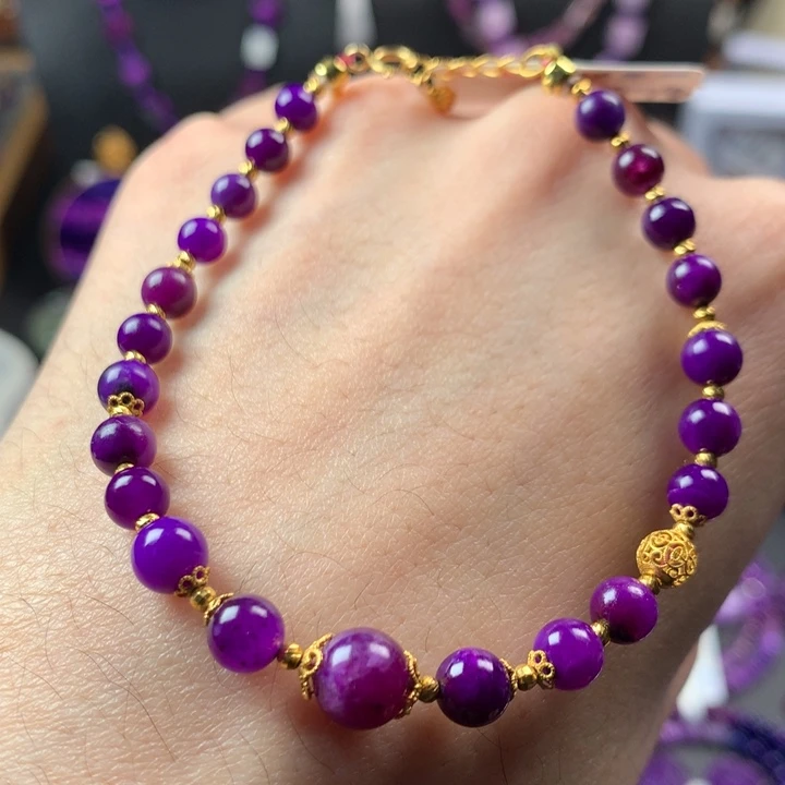 苏纪石（舒俱来）18K金镶嵌手链