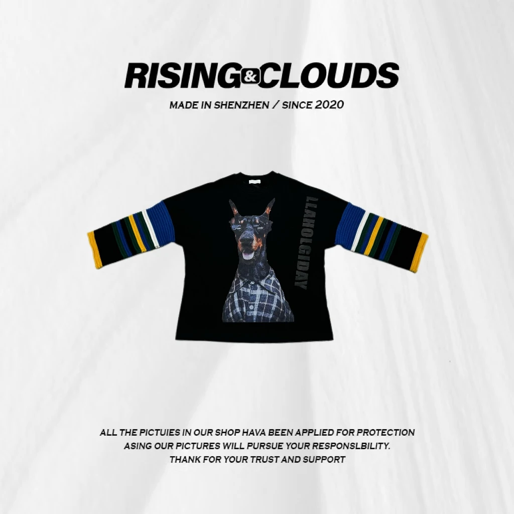 【莎莎】深圳南油秋冬“百搭拼接袖狗狗卫衣”110074