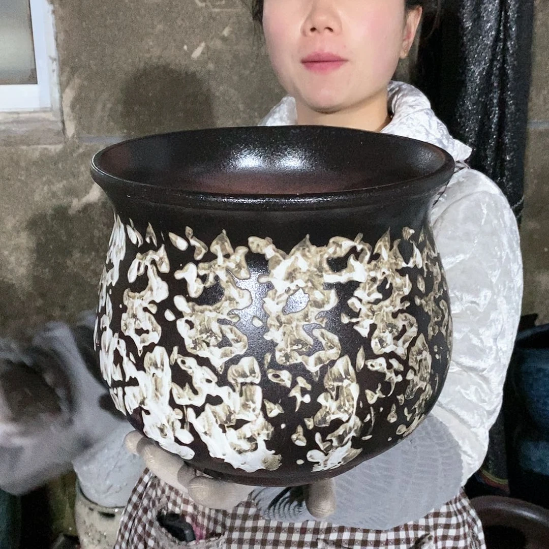 紫砂花盆正品口25高22