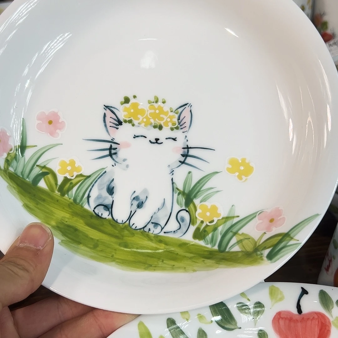 陶瓷景德镇高温釉下陶瓷8寸盘