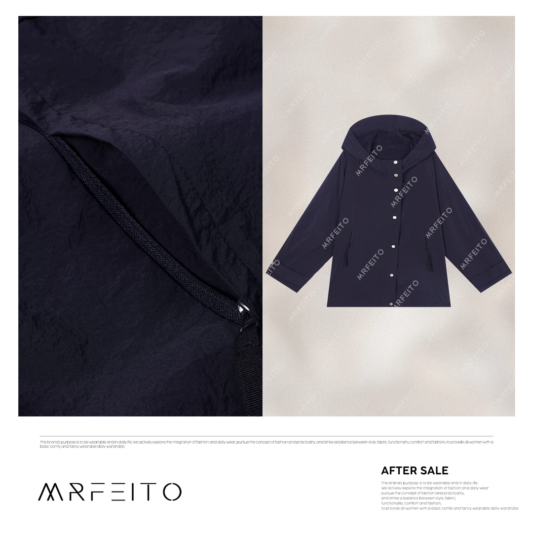 【轻装出行】春季薄款连帽休闲风衣外套H1192W02C31218