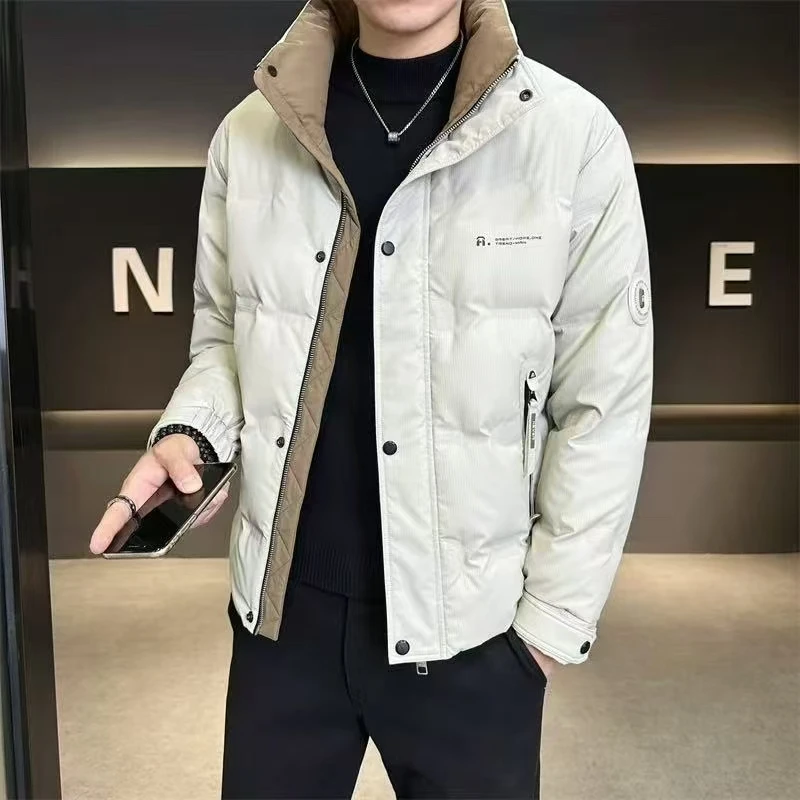 男士时尚轻奢立领免洗羽服