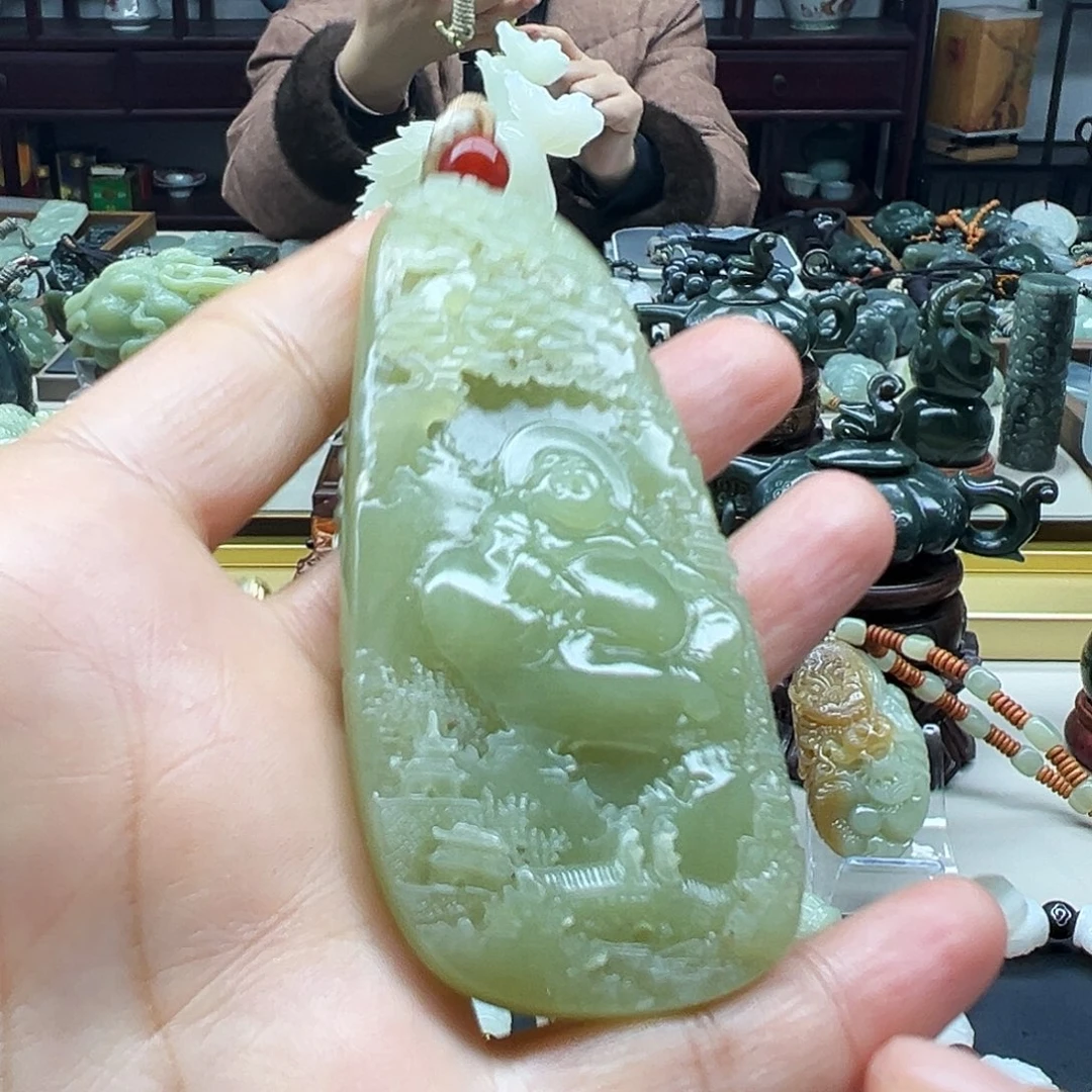 和田玉未镶嵌挂件