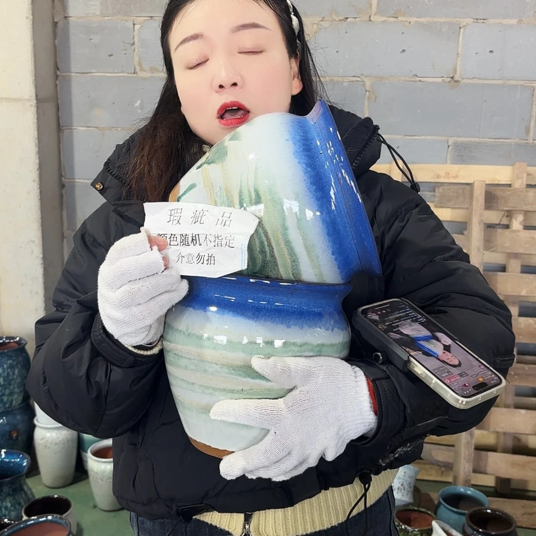 瑕疵两个高19/19红陶