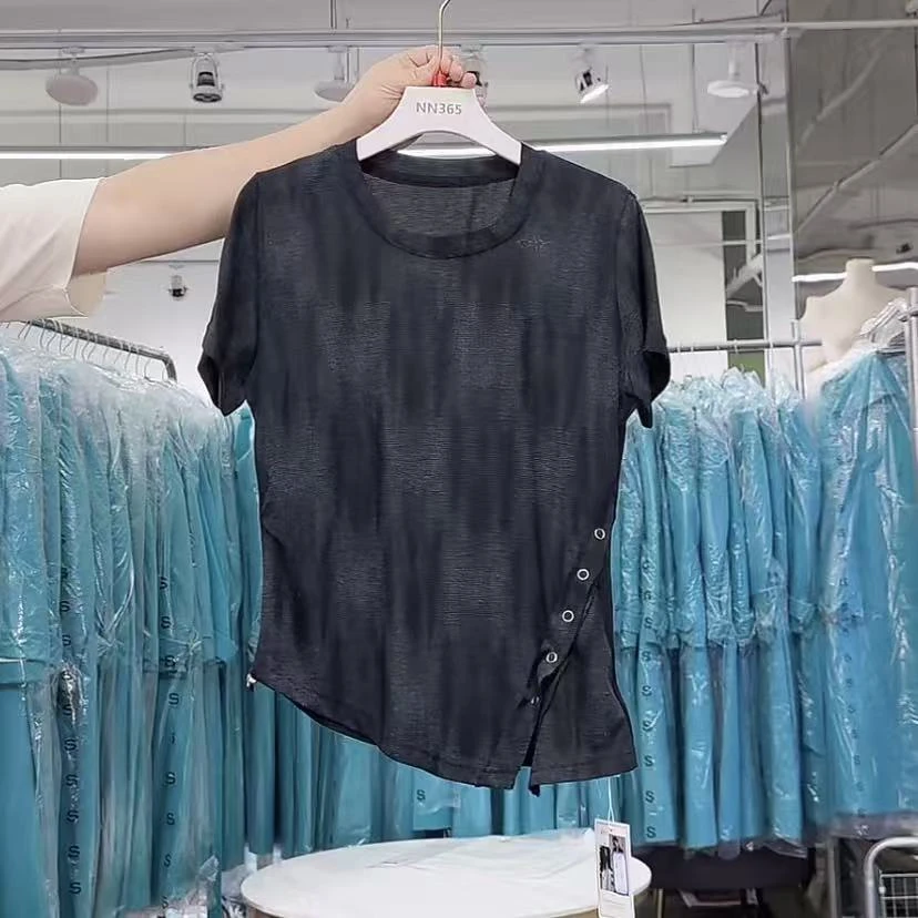 【杭州-新九天】NN365-时尚女装设计感T恤法式气质显瘦洋气百搭
