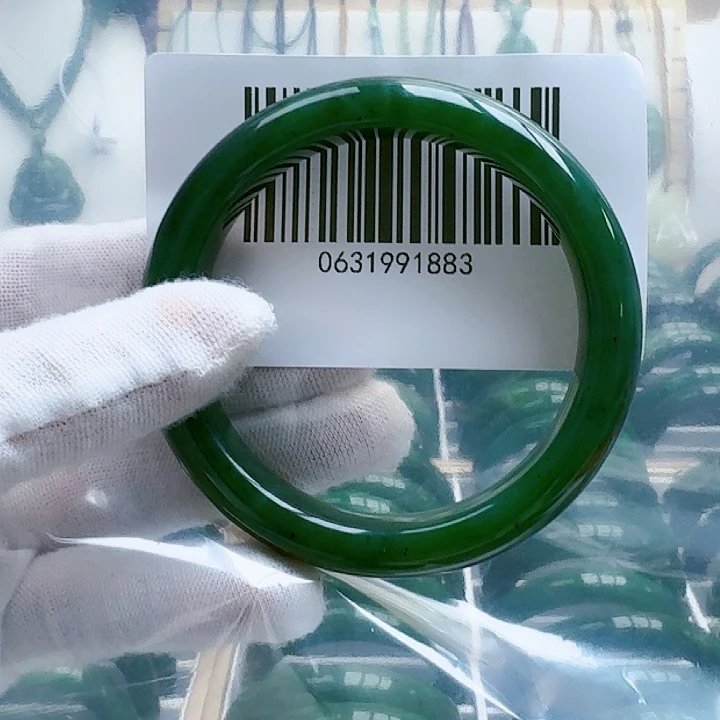 和田玉（碧玉）手镯未镶嵌58