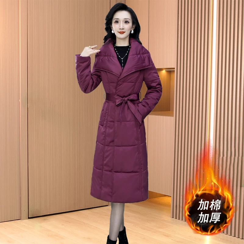 【棉服】冬季时尚高端中长款加棉加厚小个子修身显瘦棉衣棉服外套