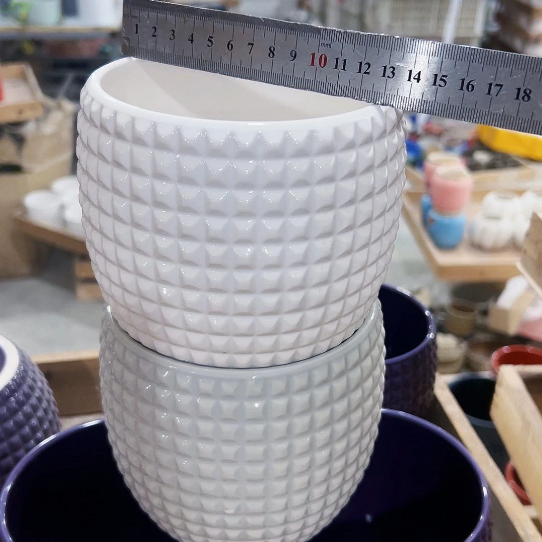 有孔，外贸尾单陶瓷花盆凑单10米包邮
