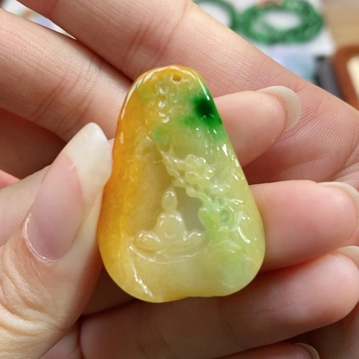 颈饰未镶嵌翡翠吊坠