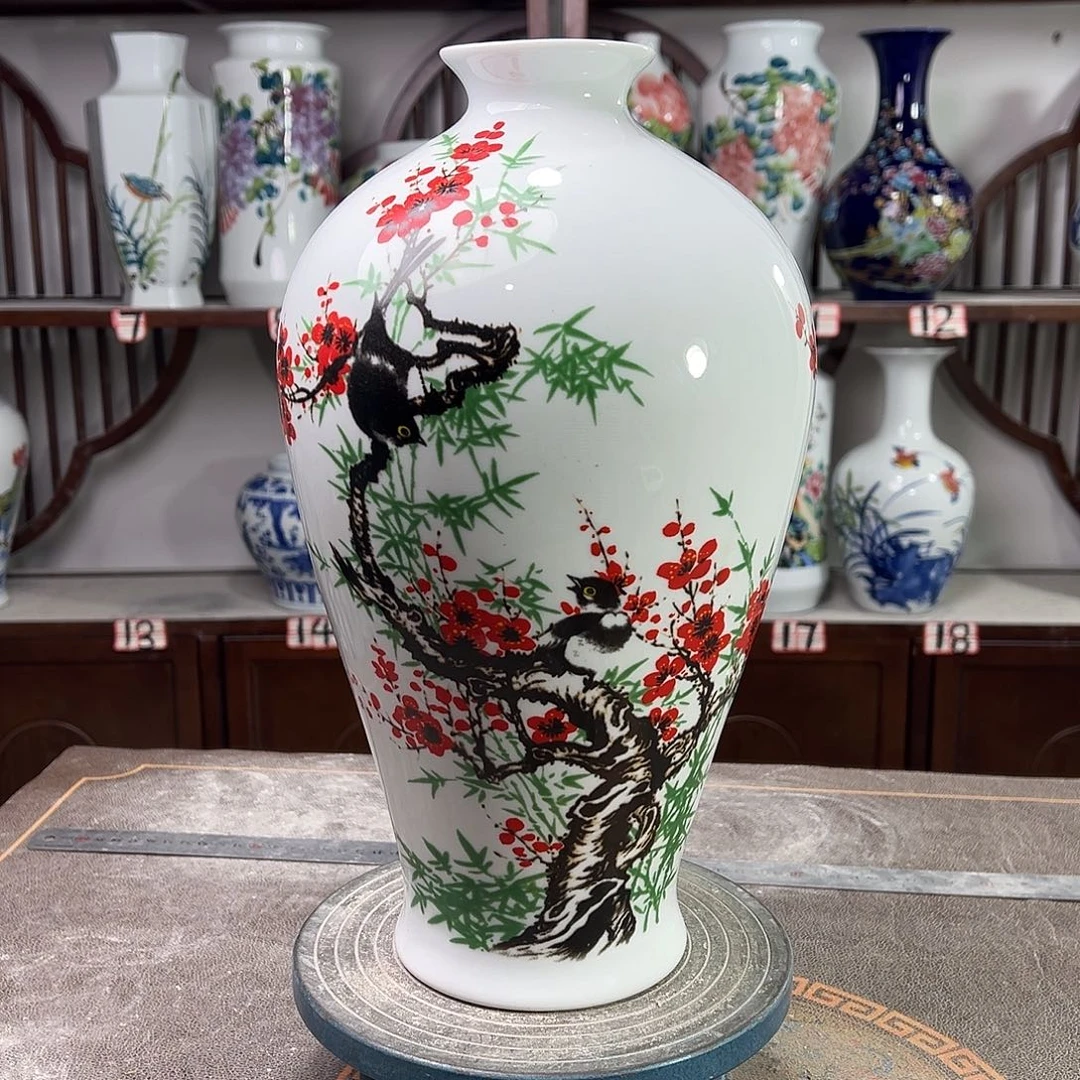 陶摆件景德镇陶瓷梅花