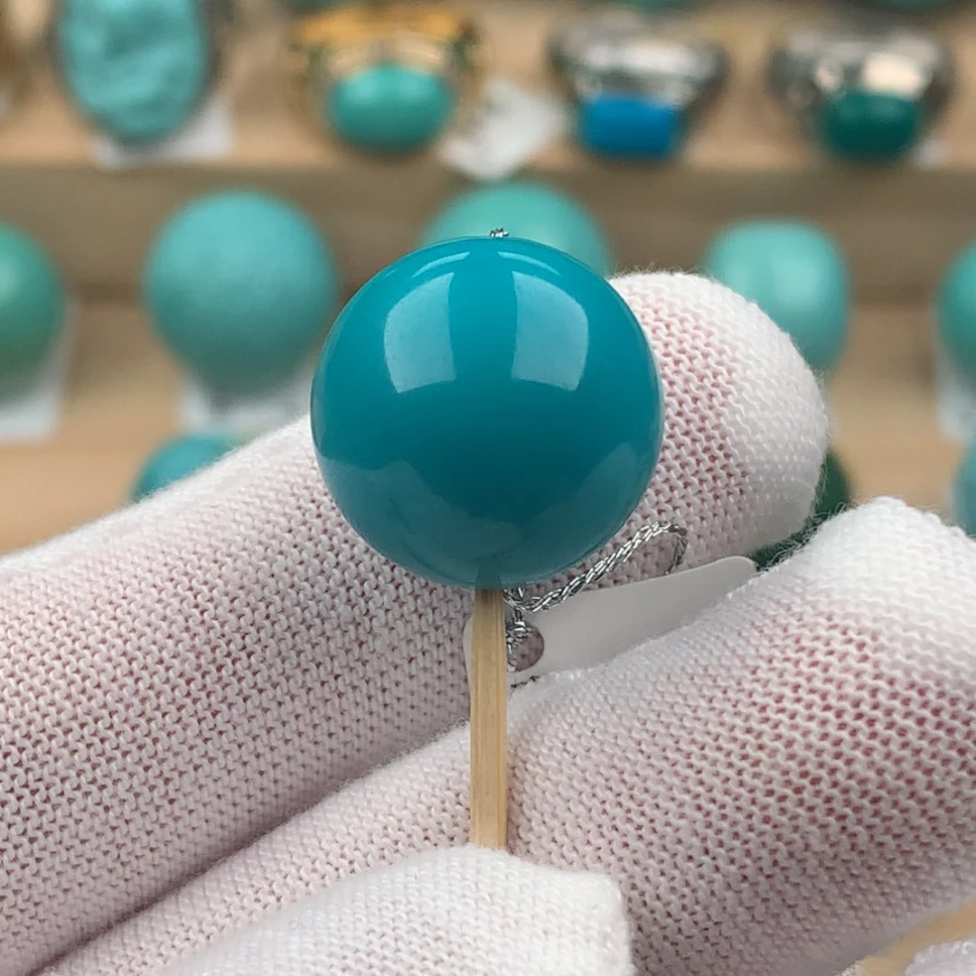 绿松石配饰未镶嵌圆珠卡16.2