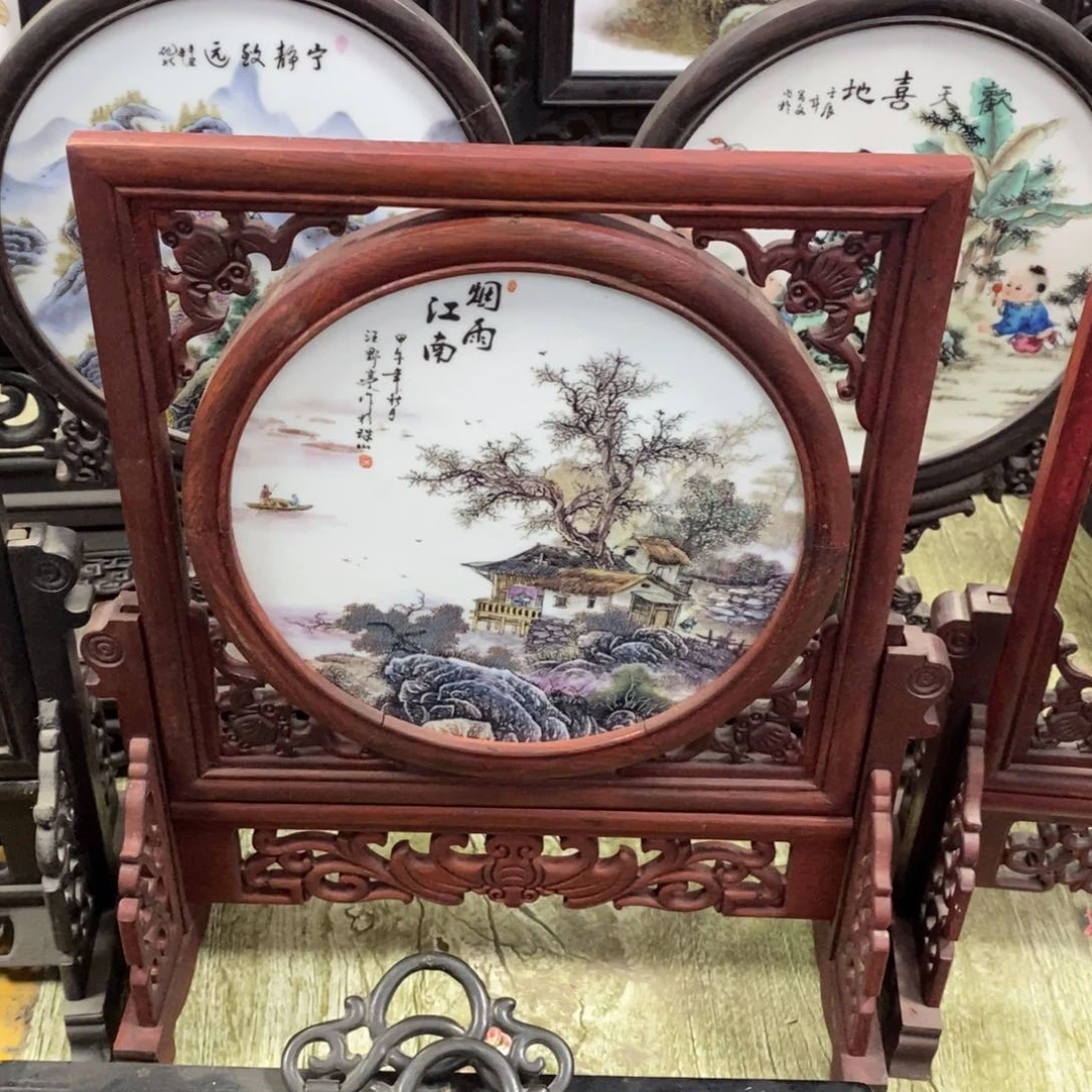 瓷片35*30*1景德镇瓷板画柴窑烧制