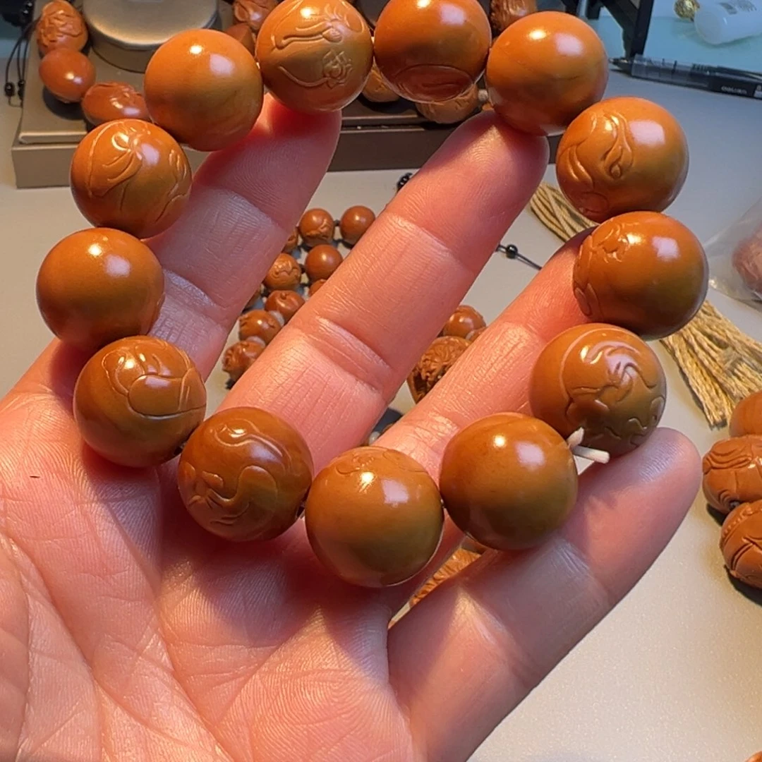 橄榄核手串/手链容荷花无相