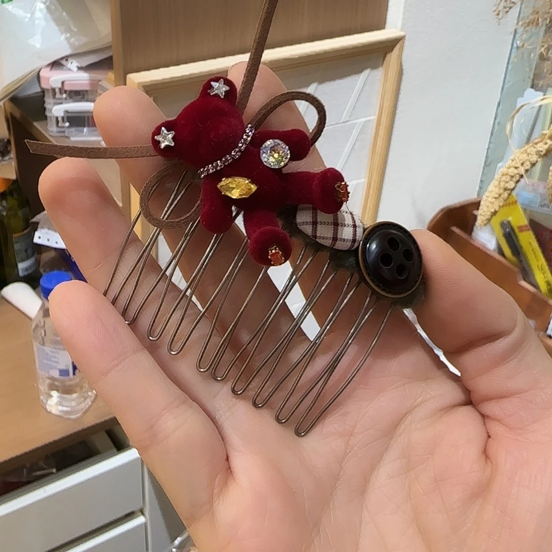 三醋酯纤维小熊叉梳-57