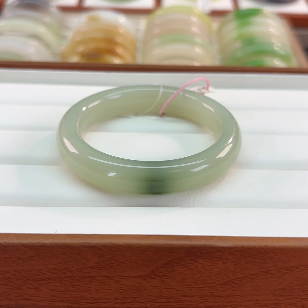 和田玉未镶嵌手镯【蓝翠】