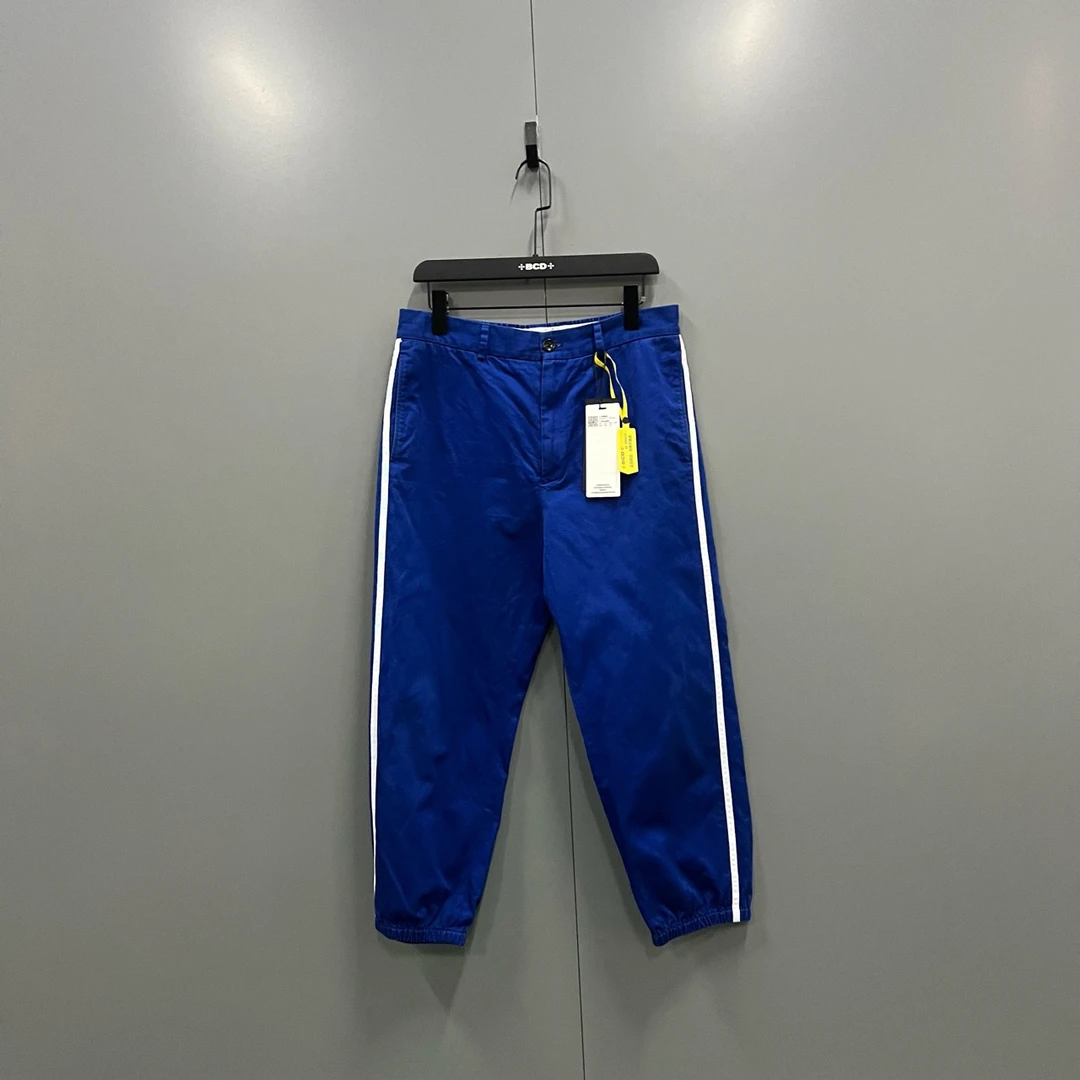 95新 GUCCI/古驰 （ll）蓝色条纹长裤 48码/95新300421破洞