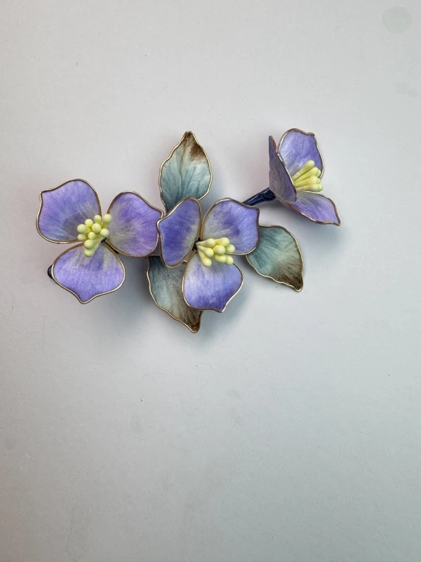 纯手工制作掐丝绒花