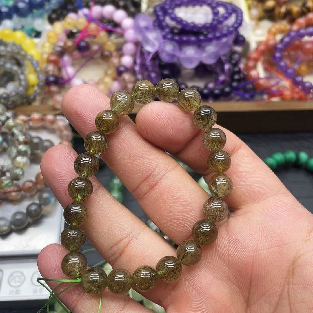 水晶手串未镶嵌碧玺发