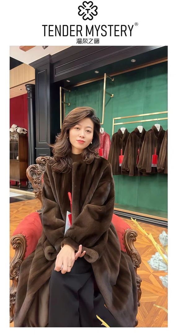 TM·温柔之谜❉【布莱格】AB-918进口水貂外套貂皮大衣水貂皮草