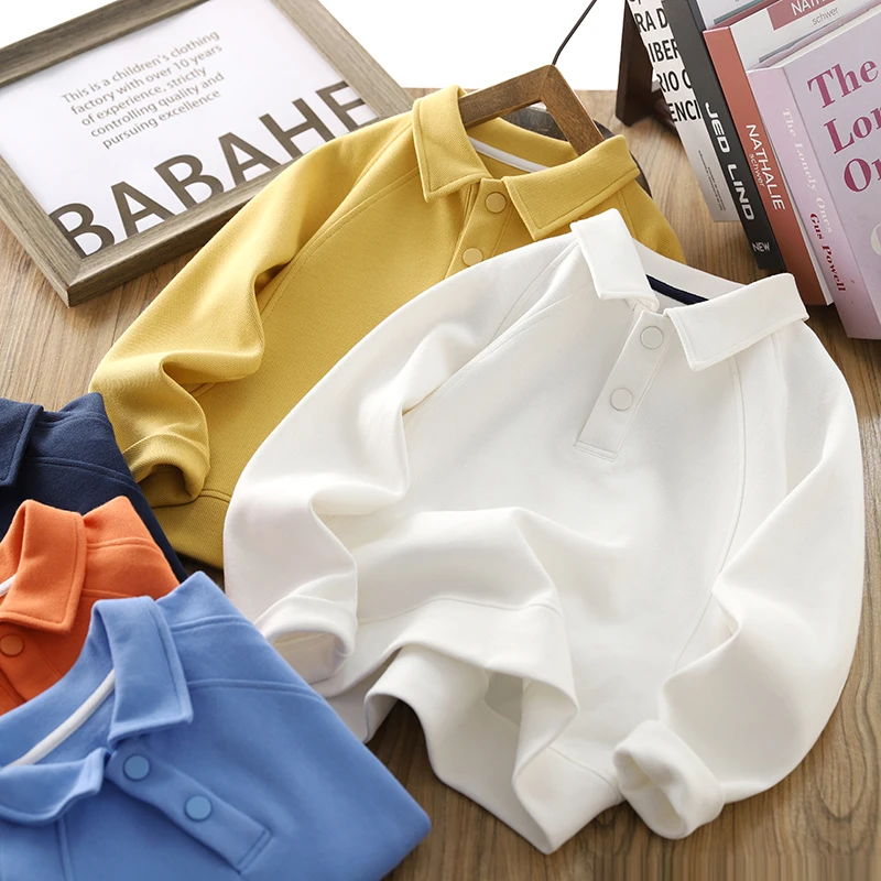 男童卫衣POLO衫秋装2025新款儿童翻领时尚打底衫长袖男孩潮酷体恤