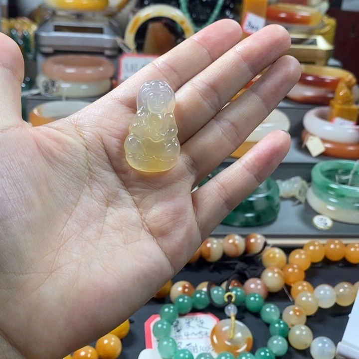 石英质玉（黄龙玉）合金手镯