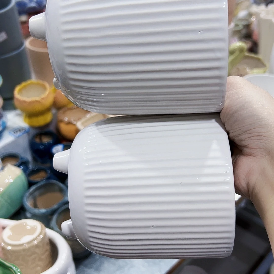 有孔外贸尾单陶瓷花盆凑单10米包邮瑕疵瑕疵瑕疵