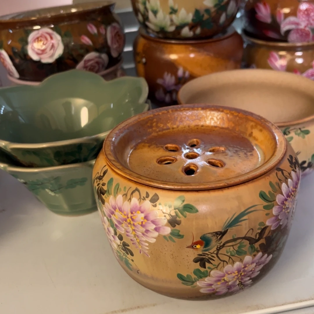 杯柴烧手工手绘陶瓷