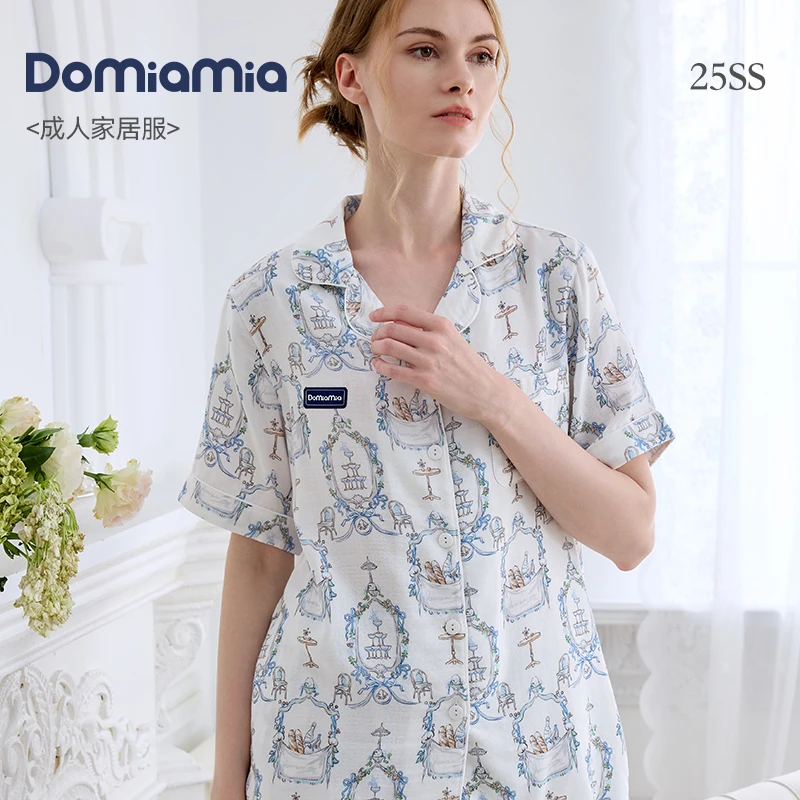 【达人专属】Domiamia纱布短袖成人夏季家居服透气睡衣
