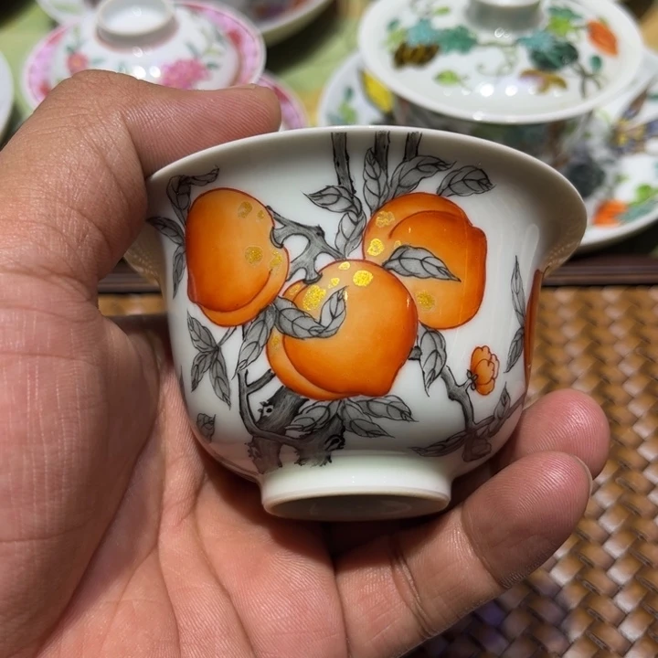 纯手绘精品盖碗杯