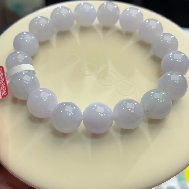 翡翠未镶嵌手链冰胶紫卡12.2