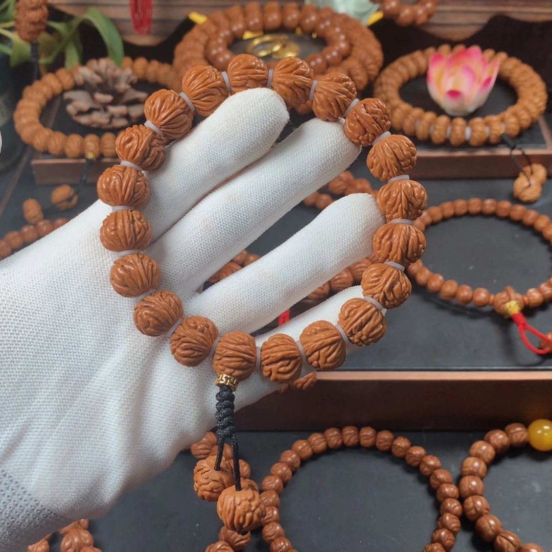 桃核吊坠15小金豆手持