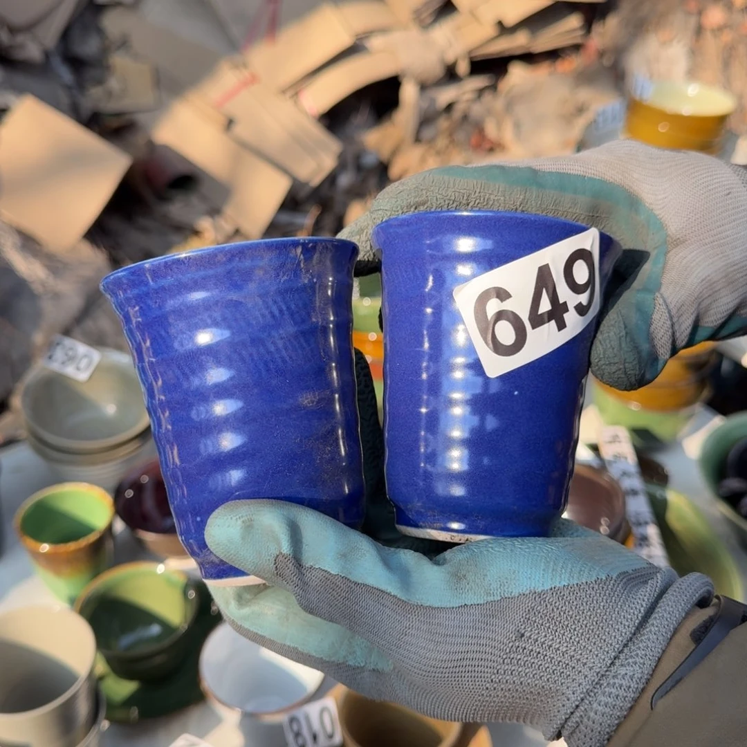 茶盏陶瓷工艺品，磁州窑国营五厂煤烧