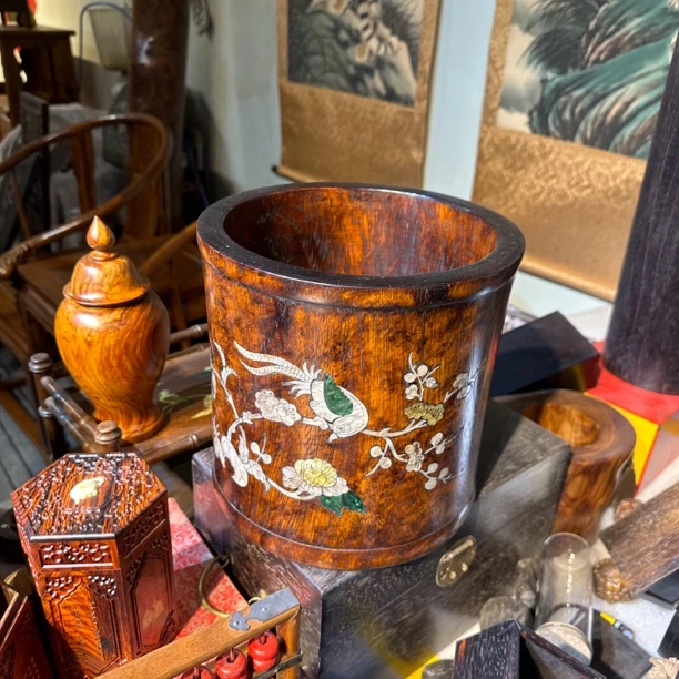 木花梨老笔海 老画缸尺寸