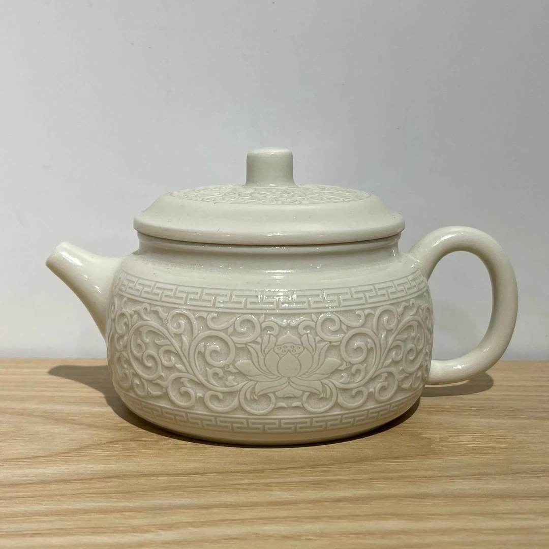 闻兮茶器【活力缠枝莲壶】壶家用陶瓷茶具茶壶