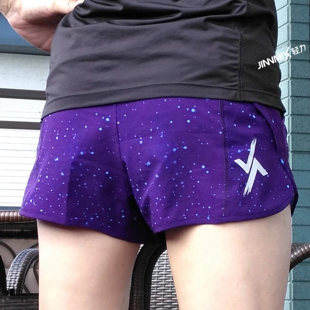 星空短裤2分无衬男女轻薄透气速干运动马拉松跑步越野