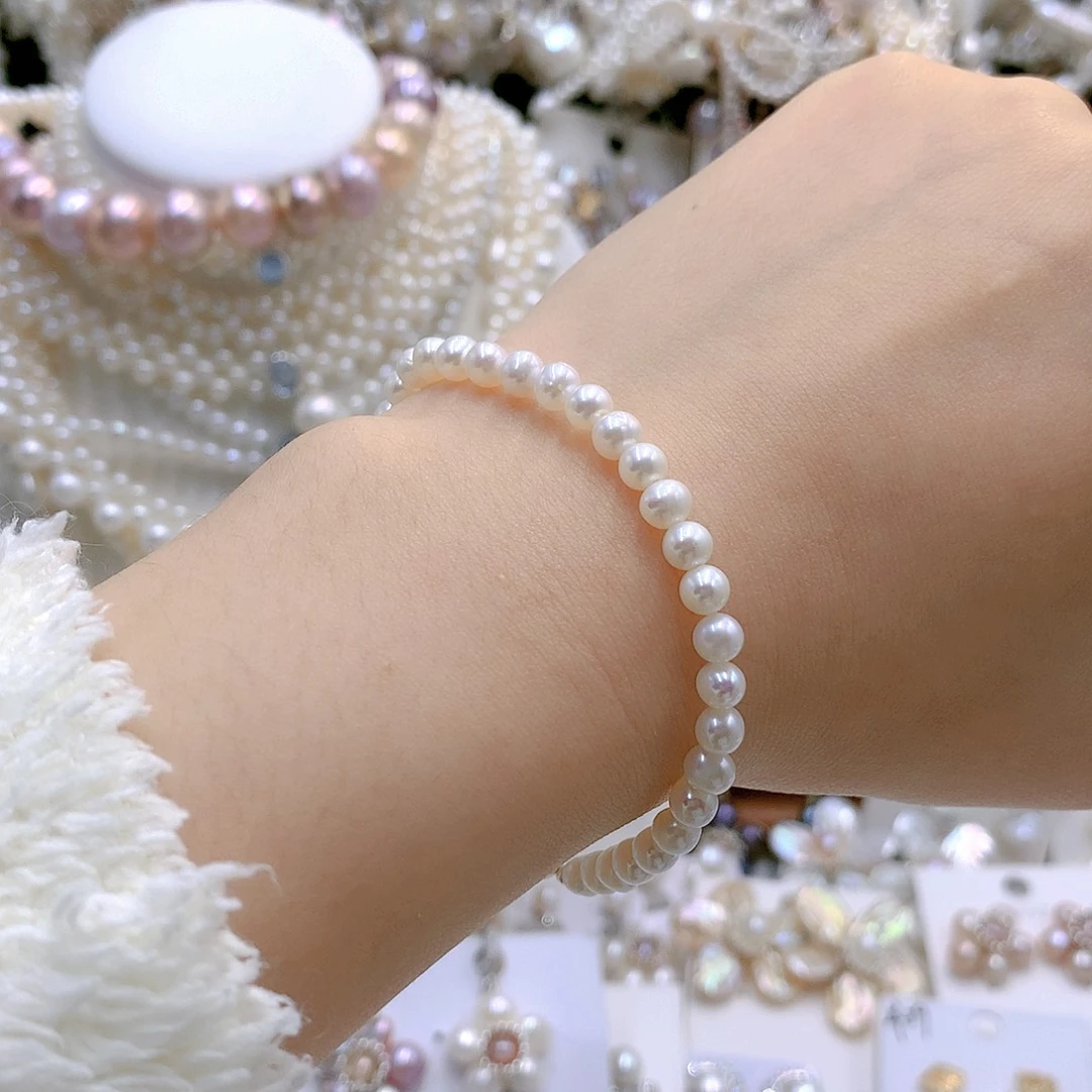 银S925镶嵌耳饰淡水珍珠