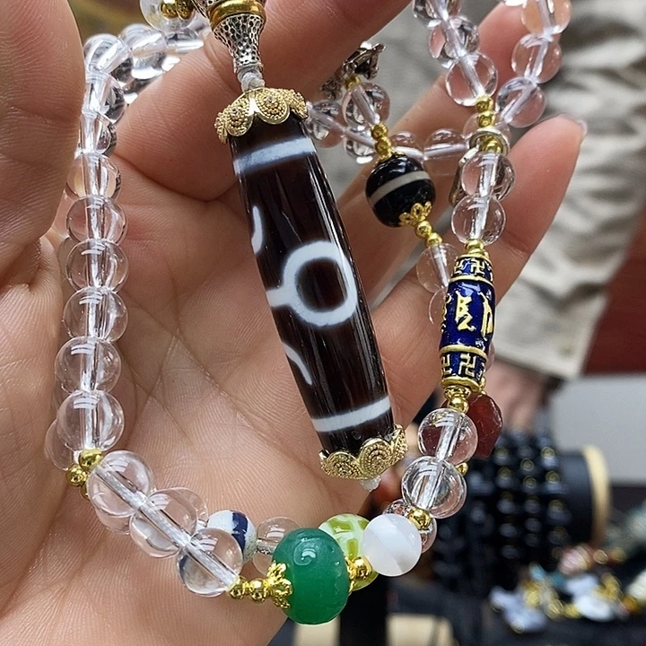 玛瑙/玉髓合金颈饰