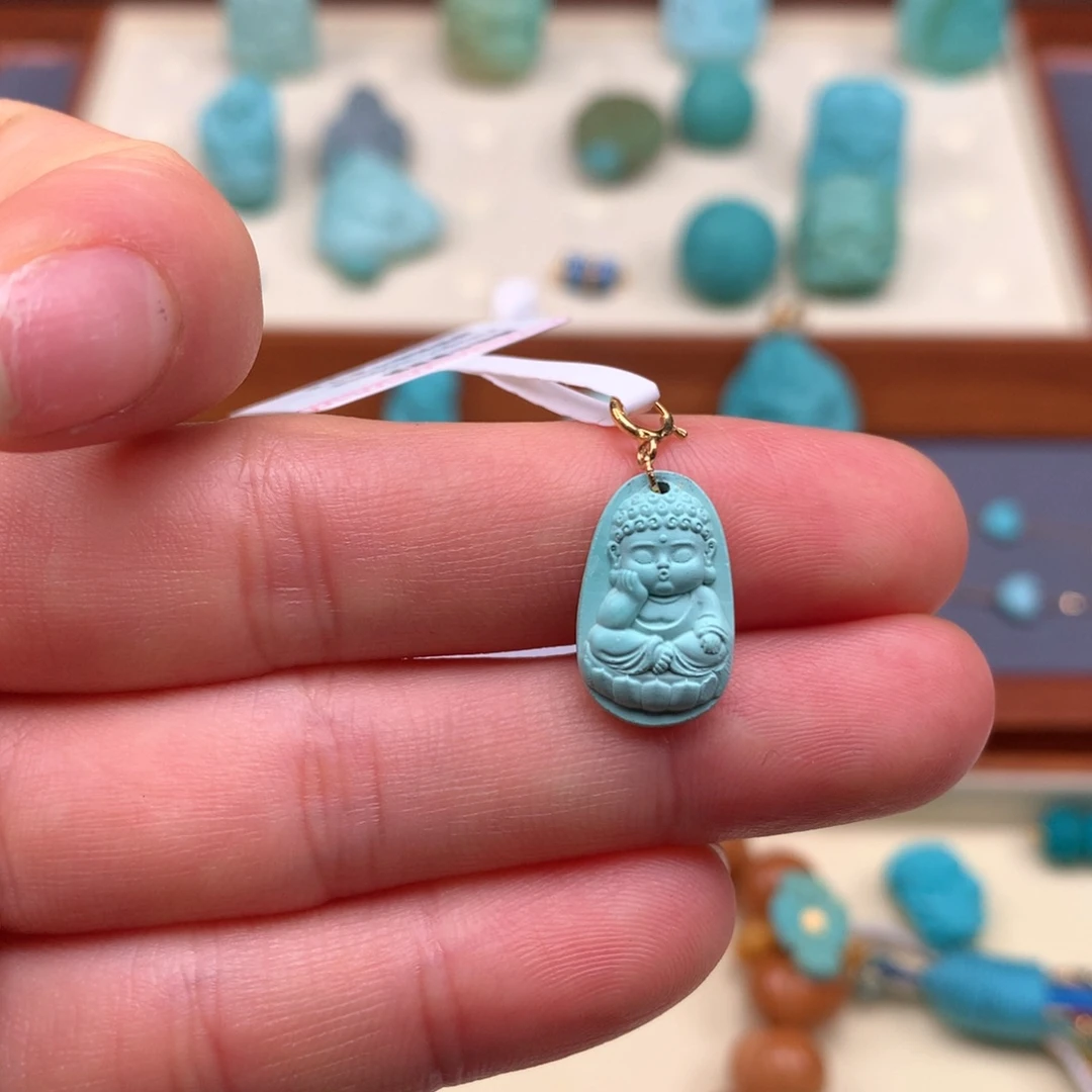 绿松石18K金镶嵌绿松石